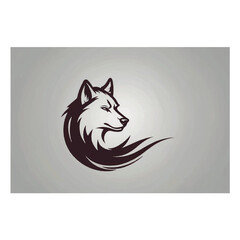 wolf silhouette logo icon design vector