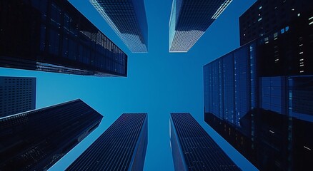 a group of tall buildings