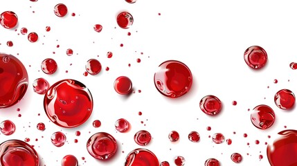 Dynamic red liquid splash with vibrant motion