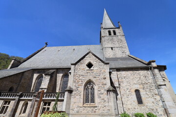 Fototapeta na wymiar L'église Saint Germain, ville de Bort-Les-Orgues, département de la Corrèze, France