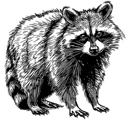 Fototapeta premium Illustration of a raccoon isolated