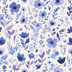 Vintage Floral Pattern on light Chocolate Background Vintage Floral Elegance: Timeless Garden Illustration. Design for background, graphic design, print, poster, interior, packaging paper