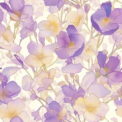 Vintage Sepia Floral Pattern Wallpaper Design Vintage Floral Elegance: Timeless Garden Illustration. Design for background, graphic design, print, poster, interior, packaging paper