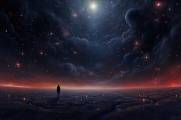 Obraz premium Galaxy landscape astronomy universe.