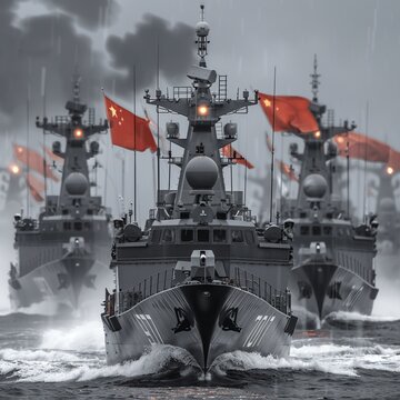 Picture the increasing tensions and threat of invasion between China and Taiwan Visualize the military posturing, diplomatic discussions, and the potential consequences for regional security in this v