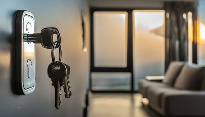 Fototapeta premium Modern Living: Background of a New Apartment or Hotel Room for Investment or Rent
