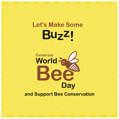 World Bee Day, May 20th, Creative Vector Template Design