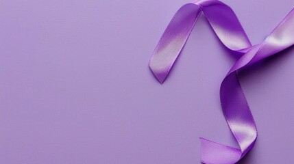 International Epilepsy Day. Purple ribbon on purple background. Alzheimer's disease, Pancreatic cancer, Hodgkin's Lymphoma awareness | World Lupus Day