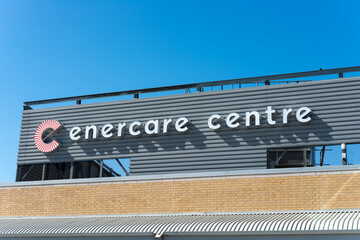 Obraz premium sign on the exterior of Enercare Centre, a convention center, located on the grounds of Exhibition Place (100 Princes' Boulevard) in Toronto, Ontario