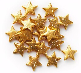 a group of gold stars