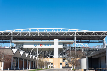 Obraz premium general view (looking east) of BMO Field, an MLS stadium, located in Toronto, Canada