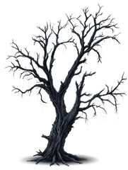 Gloomy dead tree