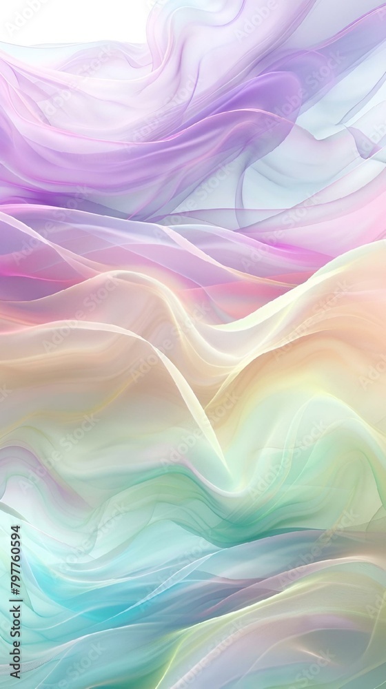 Sticker colorful clouds and water are featured in this digital image by artist michael whiti