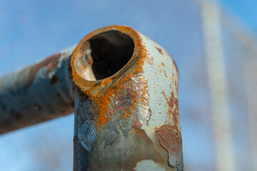 old rusty pipe (hacksawed)