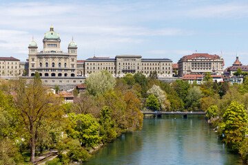 Federal Parliament Building in Bern, Switzerland.