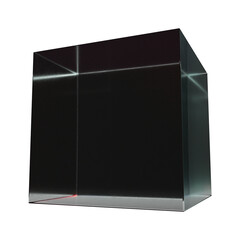 3d Glass Chrome Abstract Classic Geometric shape.