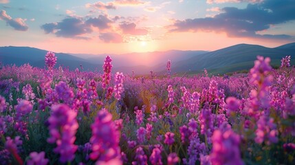 Wild Nature Of Bulgaria. Free Nature, Beautiful Picture Of Nature. Orchid. Mountains In Bulgaria, Europe. Pink Violet Bloom Plant, European - Generative AI