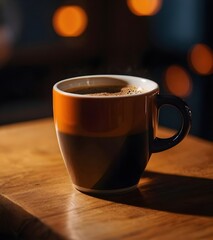 Obraz premium cup of coffee on a table