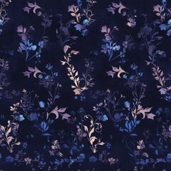 Seamless Vintage Floral Pattern in Pastel Colors Vintage Floral Elegance: Timeless Garden Illustration. Design for background, graphic design, print, poster, interior, packaging paper