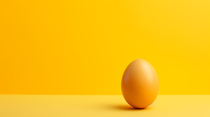 Fototapeta premium A yellow egg, smooth and round