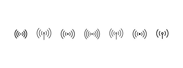 Wi-Fi Icon Vector. Wireless and wifi icon symbols and sign.