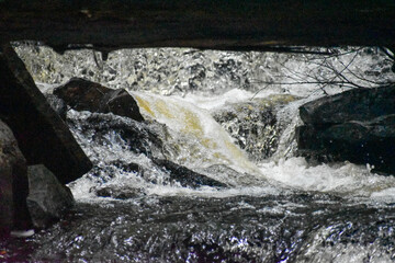 water flowing over rocks