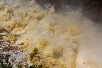 Floodwater from a dam 