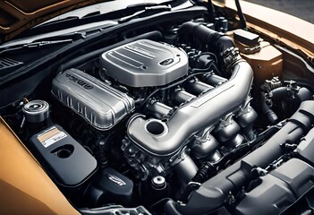 Obraz premium the engine of a car