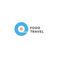 food travel logo design graphic vector