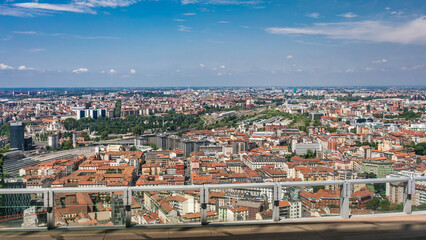 Milan aerial view of residential buildings and the Garibaldi railway station in the business district timelapse