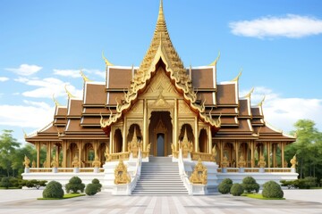 Fototapeta premium Thai Temple temple architecture building.