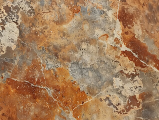 Rusty and beige tones in pattern of quartz stone used in design of stylish home interior. Decorative pattern of geological formation tangling in sophisticated motif on expensive tile