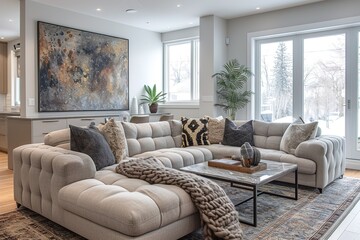 Modern living room studio, Transitional Interior Design Style