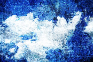 Blue abstract painting graphic background