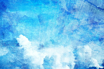 Blue abstract painting graphic background
