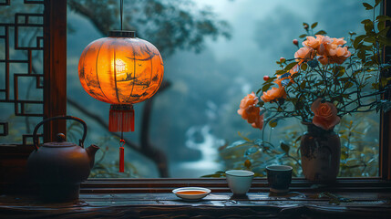 lantern in the temple