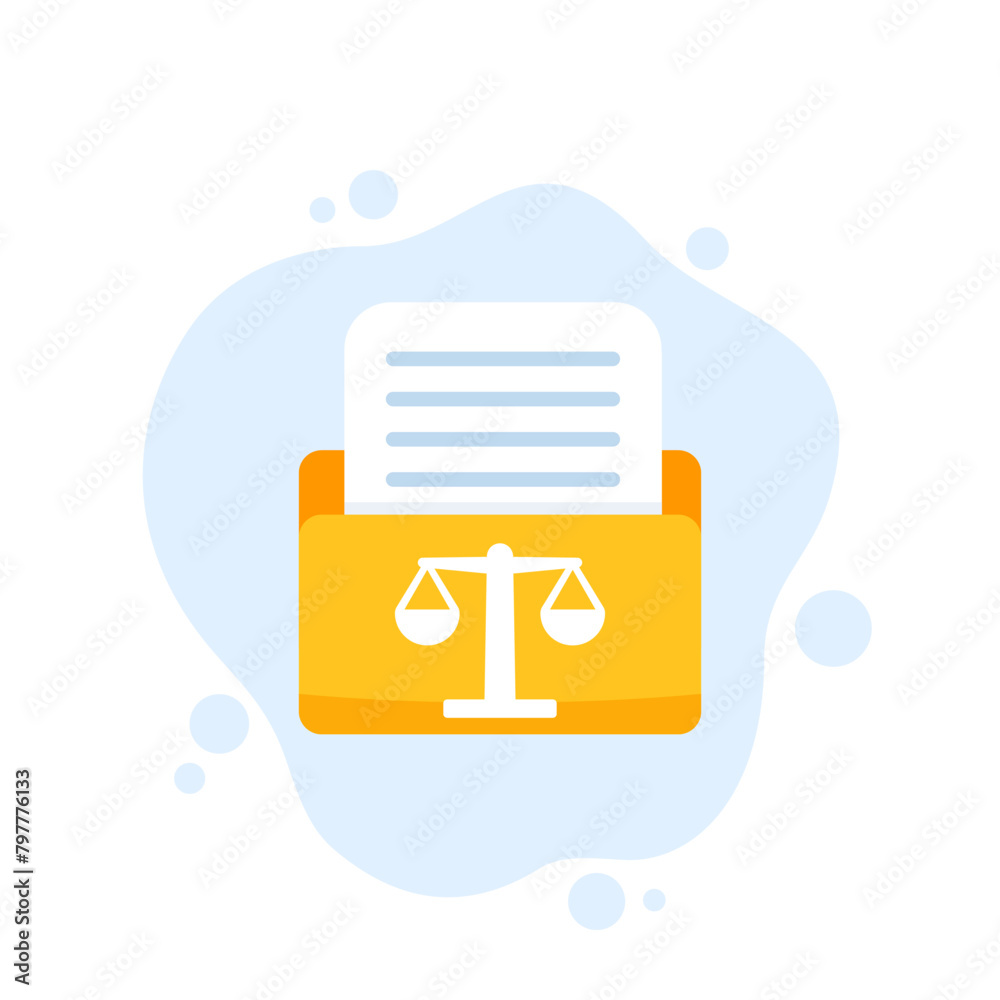 Canvas Prints legal documents in folder icon, vector