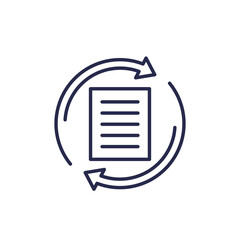 rewrite line icon with a document
