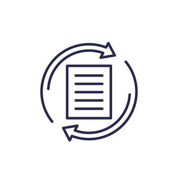 rewrite line icon with a document