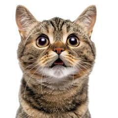 shorthair cat isolated on white