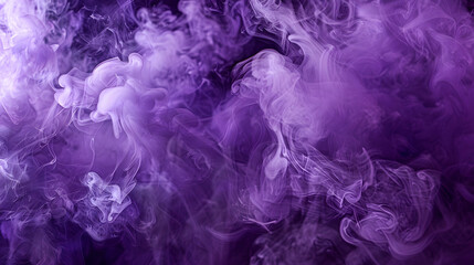 Purple smoke on black background, colorful fog, abstract 