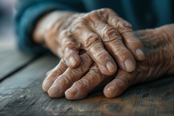 Alzheimer, hands in hands