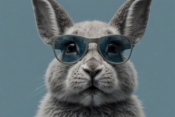 A cute and Playful Rabbit Wearing Glasses