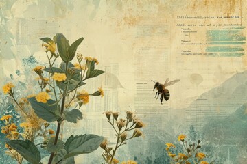 Honeybees insect animal paper.