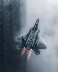 a jet flying in the air