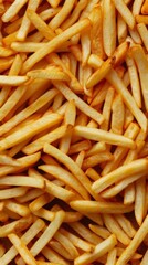 Realistic full hd photo french fries cover banner, generated with AI