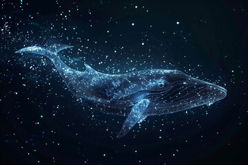 Fototapeta premium Images of stars resembling blue whales