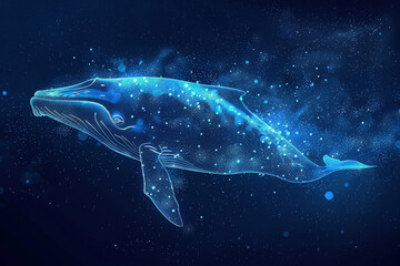 Images of stars resembling blue whales