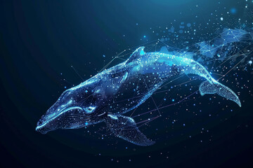 Fototapeta premium Images of stars resembling blue whales