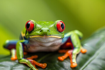 red eyed tree frog photo